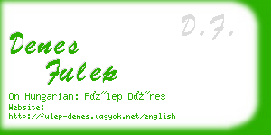 denes fulep business card